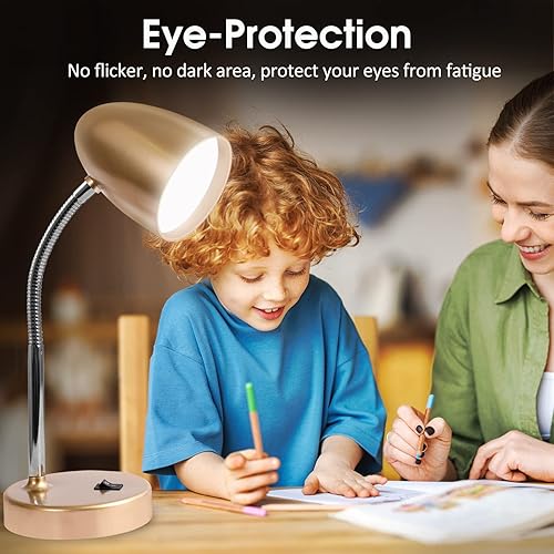 Miniatura 5 de ENERGETIC SMARTER LIGHTING Lámpara de escritorio LED, cuello de cisne flexible con lámpara de mesa, 3.5 W, 240 lúmenes, 4000 K, lámparas de estudio