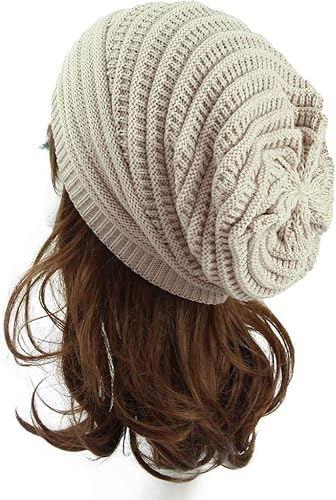 Miniatura 5 de Gorros de invierno para hombre, gorro de gran tamaño, cómodo, térmico, cálido, de punto acanalado, con forro polar, para clima frío, esquí, nieve