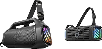 Soundcore Boom 2 Plus by Anker, Outdoor Speaker, 140W, 2+2 Channel, BassUp 2.0 Boom 3i by Anker, Rugged Outdoor Speakers, IP68 Waterproof, Floating Playback