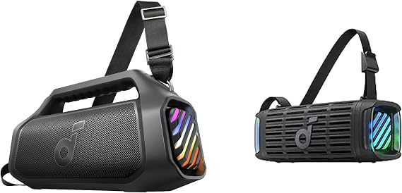 Soundcore Boom 2 Plus by Anker, Outdoor Speaker, 140W, 2+2 Channel, BassUp 2.0 Boom 3i by Anker, Rugged Outdoor Speakers, IP68 Waterproof, Floating Playback