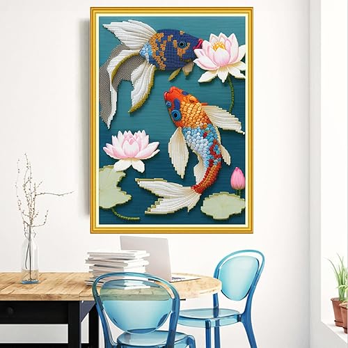 Miniatura 85 de Redxing Kits de punto de cruz estampados, kit de bordado para principiantes y adultos, gama completa de patrones de bordado, kits de iniciación