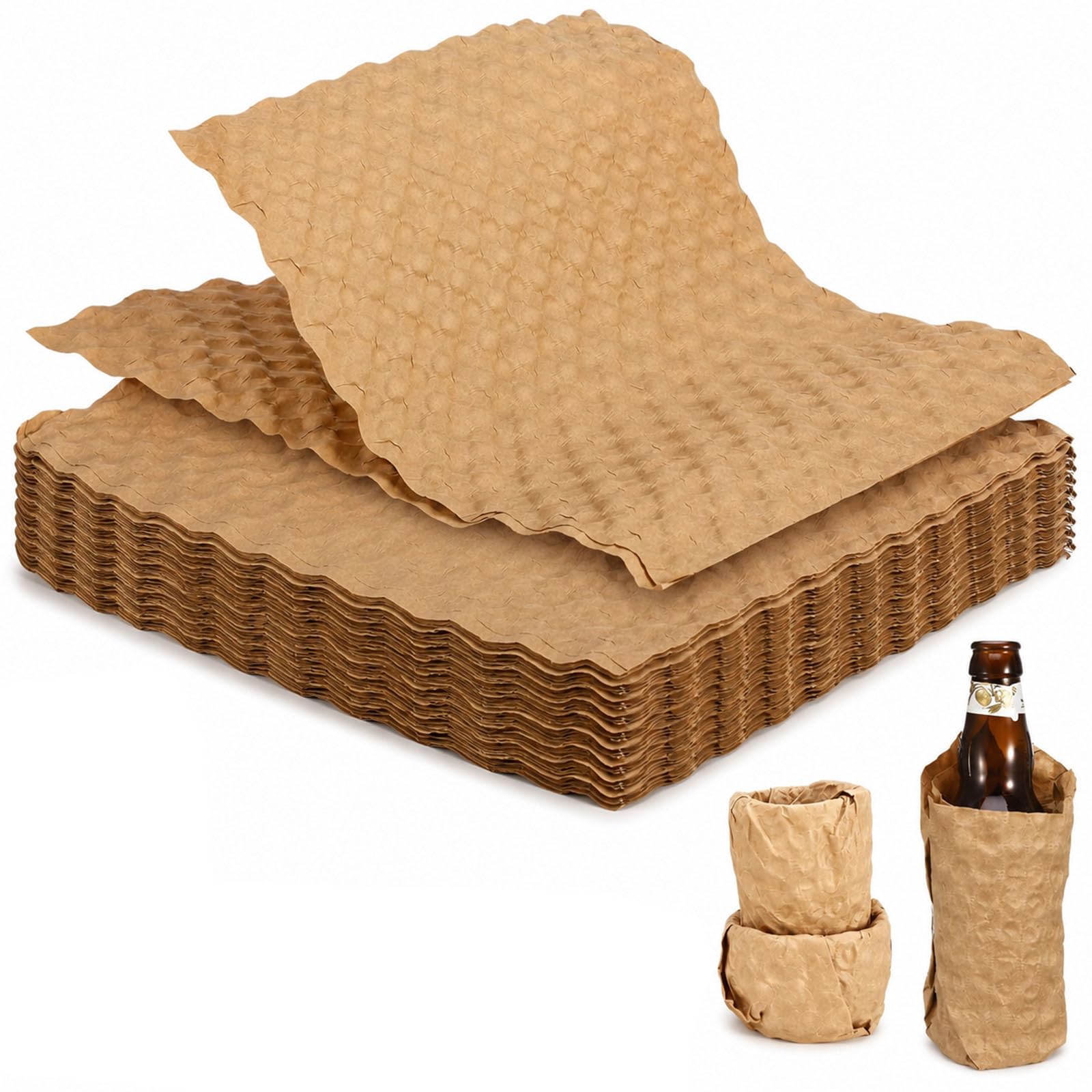 100 PCS Brown Paper, Eco Brown Packing Paper for Moving House, Shipping