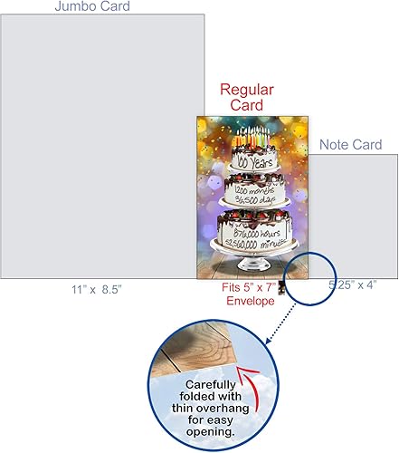 Miniatura 8 de NobleWorks - Divertida tarjeta de cumpleaños número 100 con sobre - Celebra el hito de las personas mayores de 100 años, tarjeta de felicitación