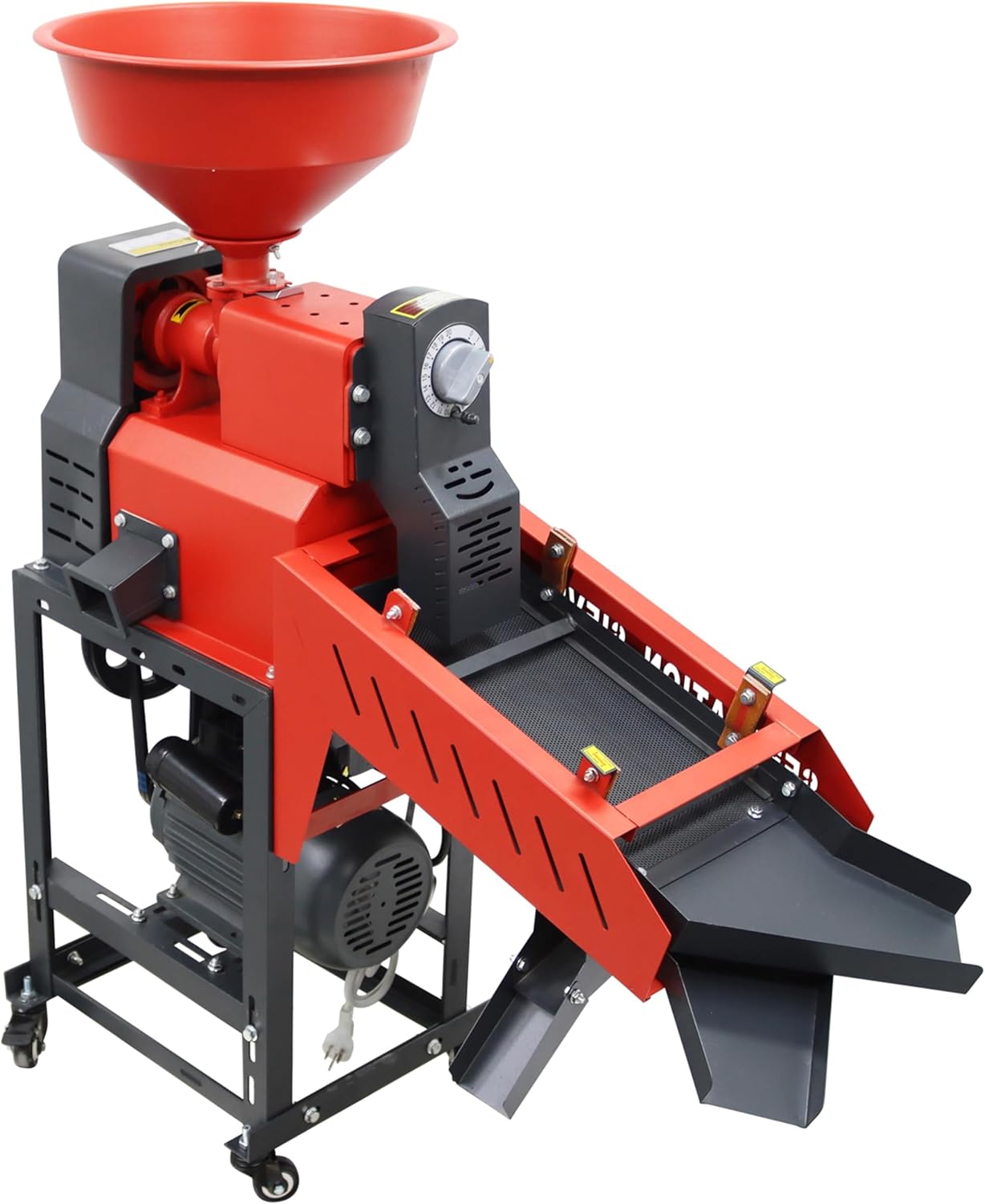 220V 1.8kW Electric Rice Mill & Thresher – Commercial Grain Crusher with Vibrating Screen for Farm, Household Use (130–170kg/h)