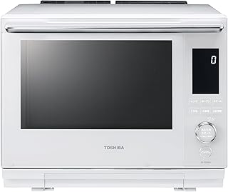 TOSHIBA(東芝) スチームオーブンレンジ 石窯ドーム 30L ER-YD3000(W) グランホワイト 2段調理 300℃ おまかせ焼き フラットテーブル 電子レンジ 簡単操作 簡単料理 時短 お手軽メニュー 簡単お手入れ