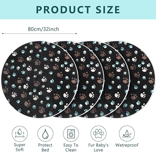 Miniatura 9 de Clysee Paquete de 4 almohadillas impermeables para mascotas de 36 pulgadas para perros, almohadillas lavables para orina de perro, almohadillas