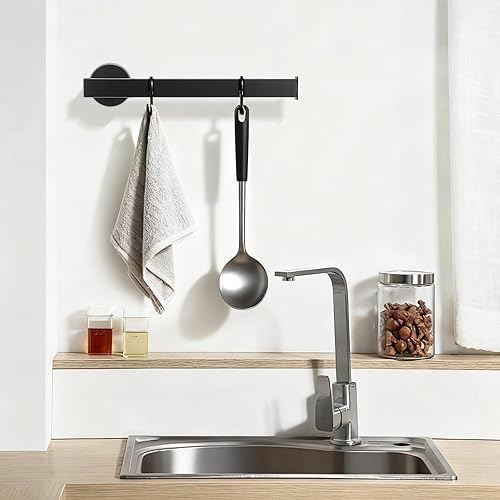 Miniatura 6 de NearMoon Soporte de Toalla de Mano CuadradoAnillo de Toalla, Barra de Toalla de Mano de Acero Inoxidable SUS304 Premium Resistente al Óxido Montado