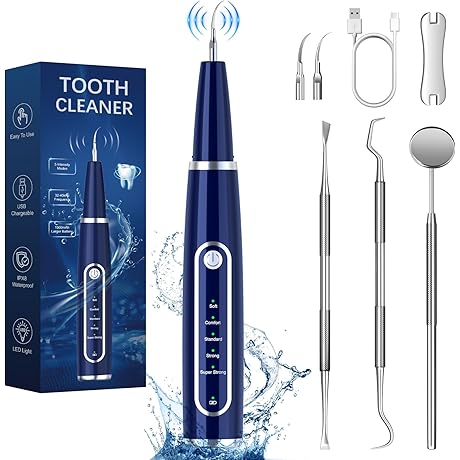 Teeth Cleaning Kit: Plaque Remover, Tartar Cleaner for Home