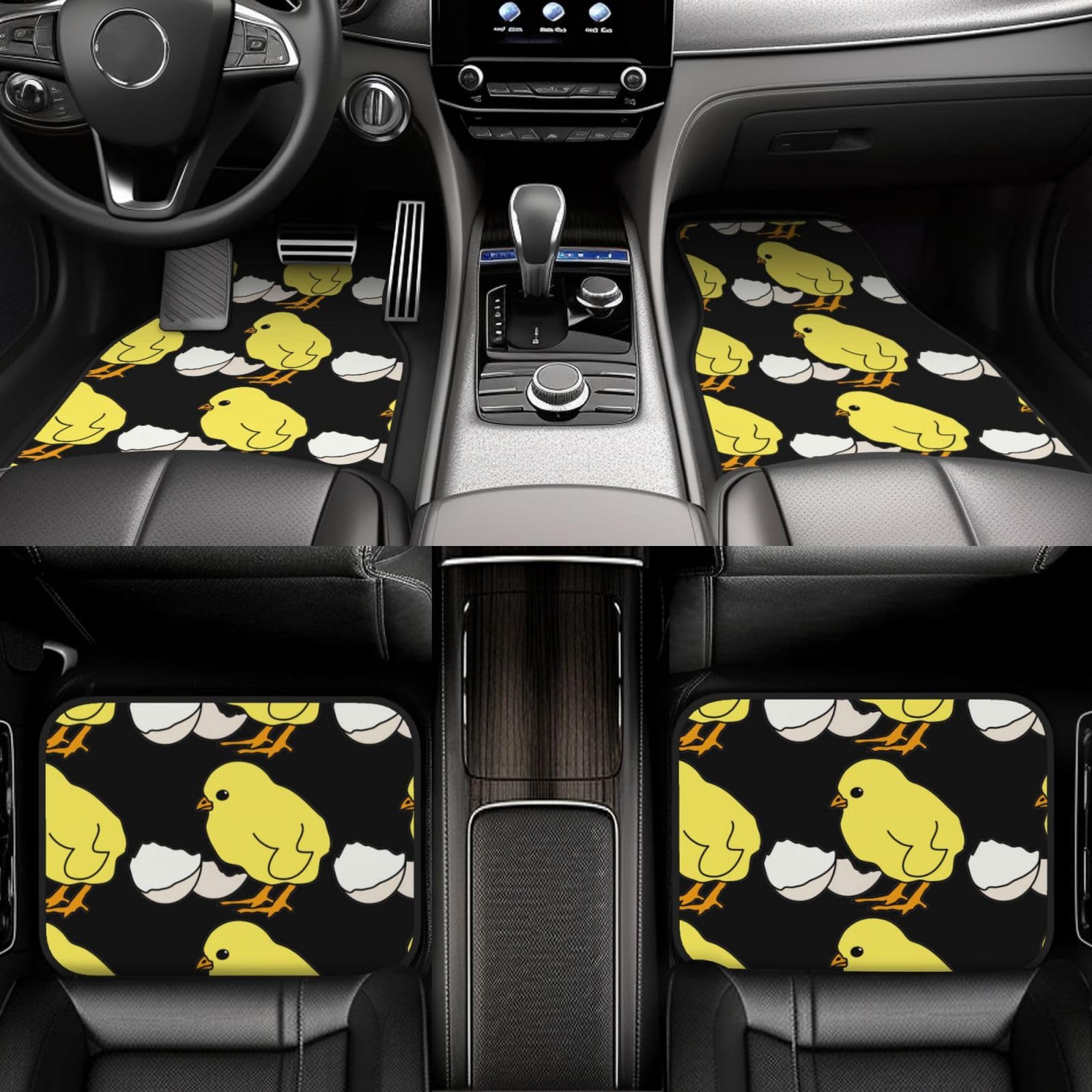 Lot de 4 tapis de sol en néoprène imperméable pour voiture