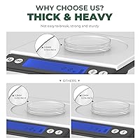 Vista 6 de 10 paquetes de platos petri de plástico espesos estériles con tapa [Autoclavables], Vabiooth 90 mm de diámetro x 15 mm de profundidad, platos petri