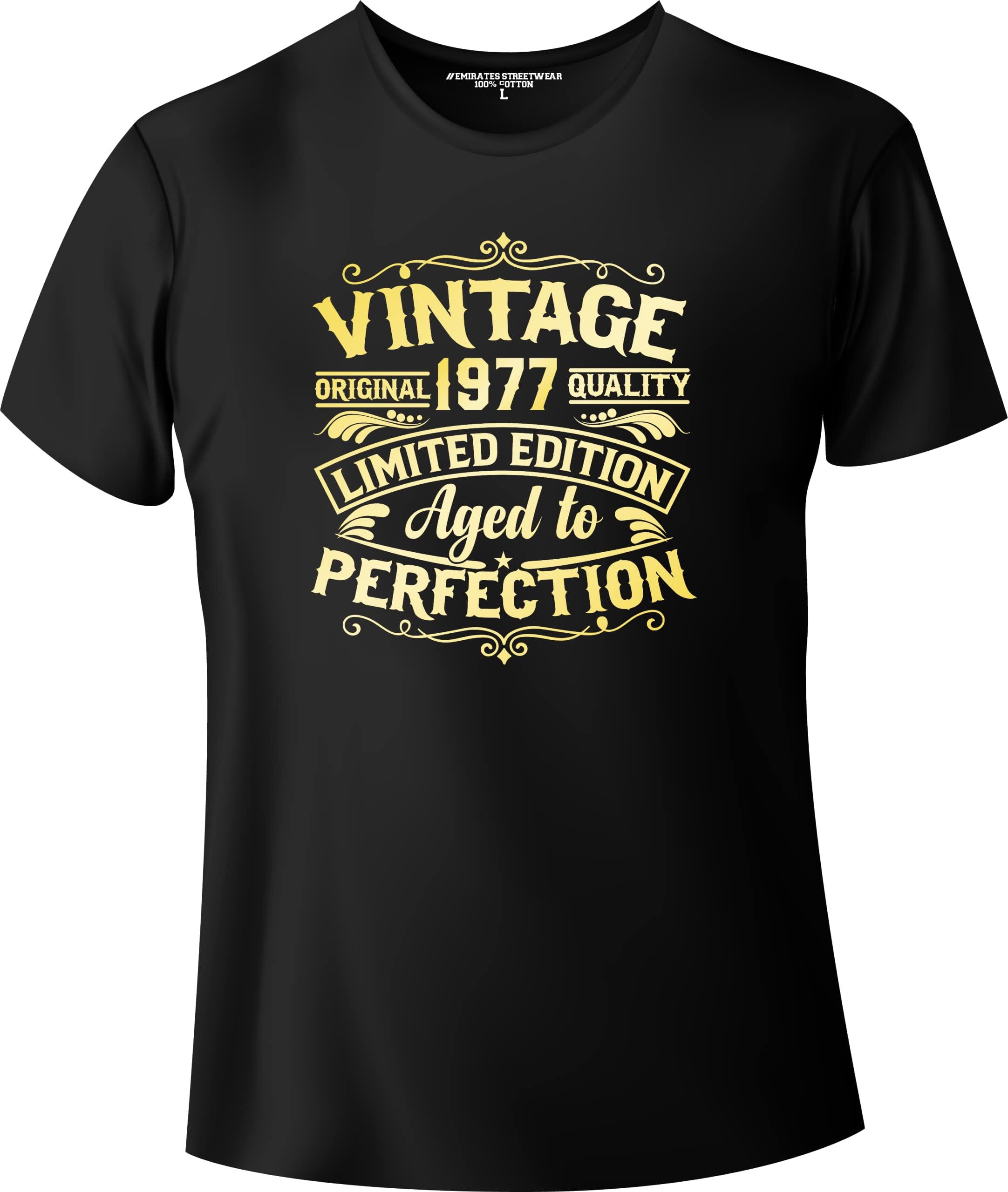 Emirates StreetwearAged To Perfection 1977 - Unisex Birthday T-Shirt Men Women Tee