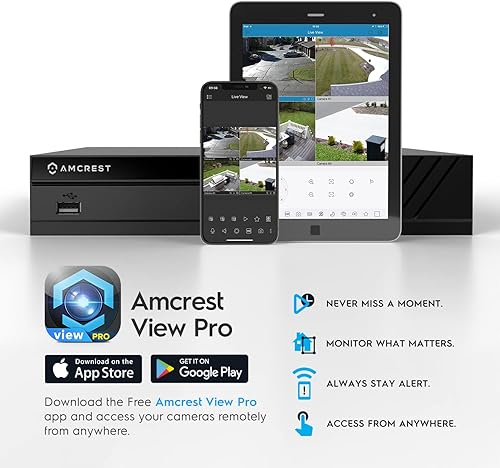 Miniatura 8 de Amcrest NVR POE 4K 8CH (1080p/3MP/4MP/5MP/8MP) POE Grabadora de video en red - Soporta hasta 8 cámaras IP de 8MP/4K, alimentación a través