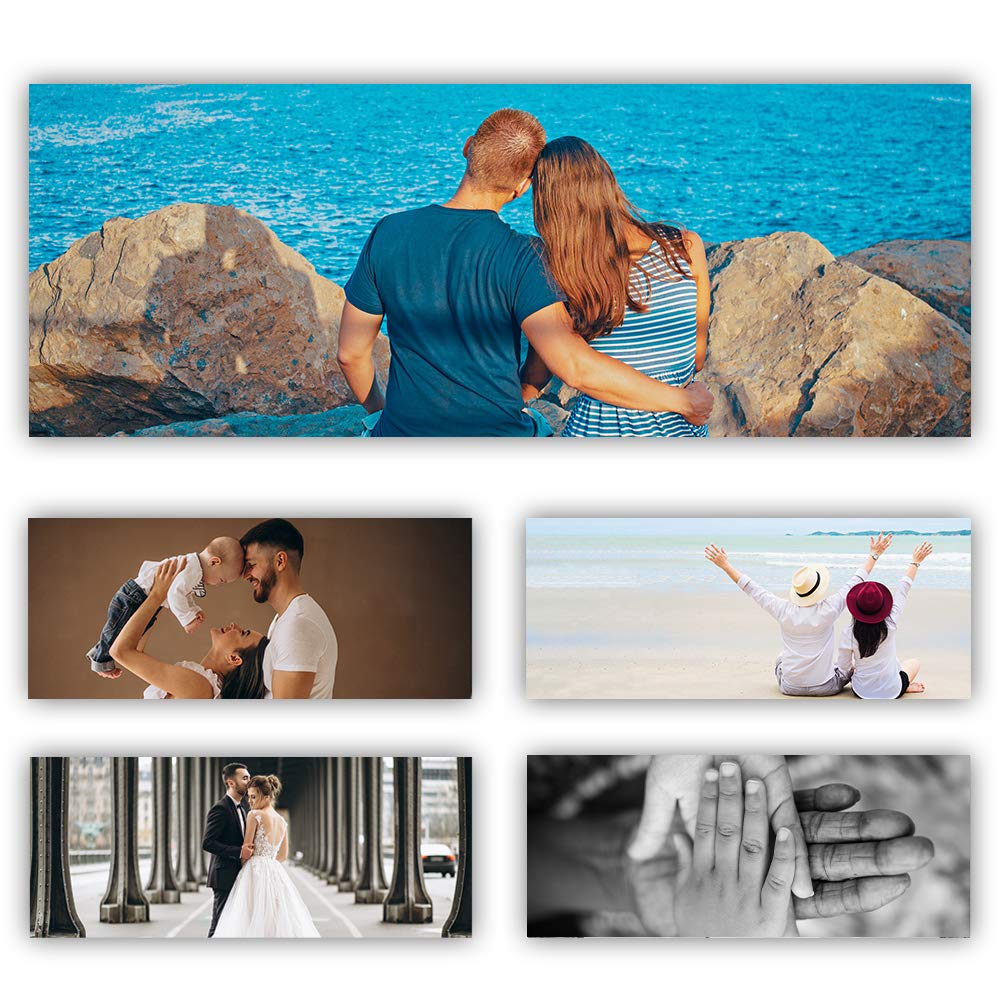 Feeby - Leinwand Bilder - Leinwand Personalisiert Foto - Leinwandbilder 150x50 - Foto Geschenk, Druck auf Canvas, Wand Deko, Wanddekoration für Zuhause - Wohnzimmer & Schlafzimmer