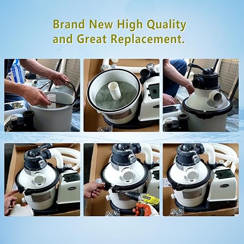 Miniatura 6 de SF90110-1 Anillo de abrazadera de repuesto para Intex, ajuste perfecto para bomba de filtro de arena Intex de 10 pulgadas + junta tórica, el