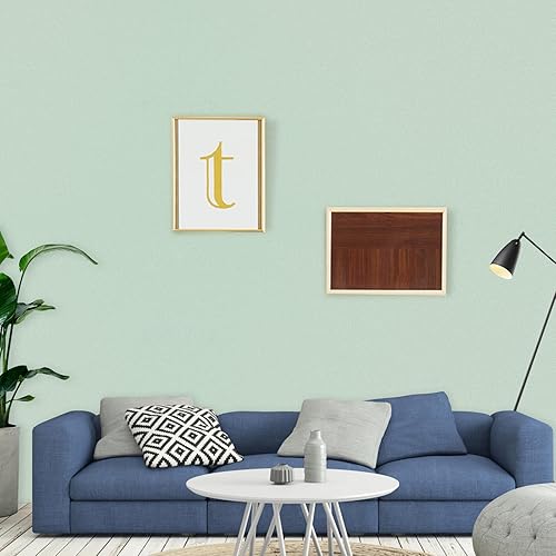 Miniatura 2 de Mecpar Papel tapiz azul sólido de 15.7 pulgadas x 32.8 pies, papel de contacto azul puro, papel tapiz azul puro, película de vinilo texturizada,