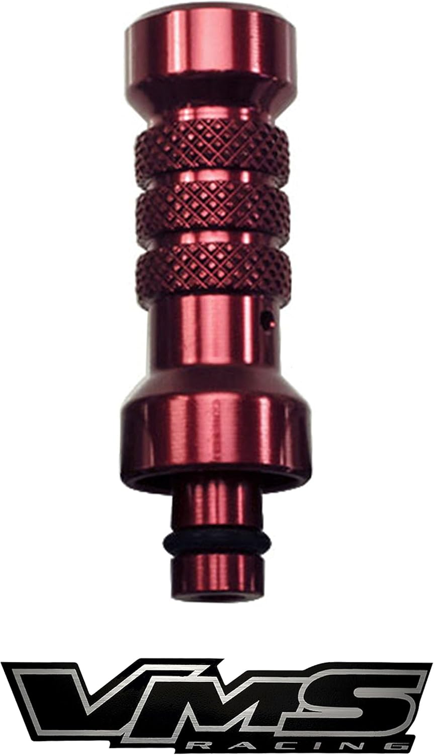 VMS Racing RED Engine Oil DIPSTICK HANDLE in Billet Aluminum for LS3 6.2L V8 GM Engines