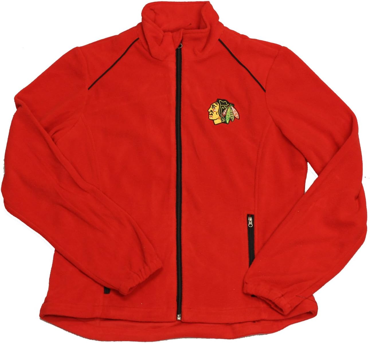 G-III Sports Blackhawks Ladies Red Fleece Jacket (Medium)