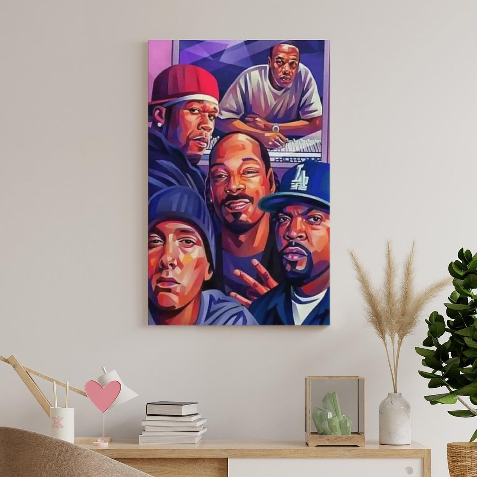 Poster artistico da parete con stampa artistica da parete con cantante rap hip hop all star (18), opera d'arte estetica per la stanza, 60 x 90 cm
