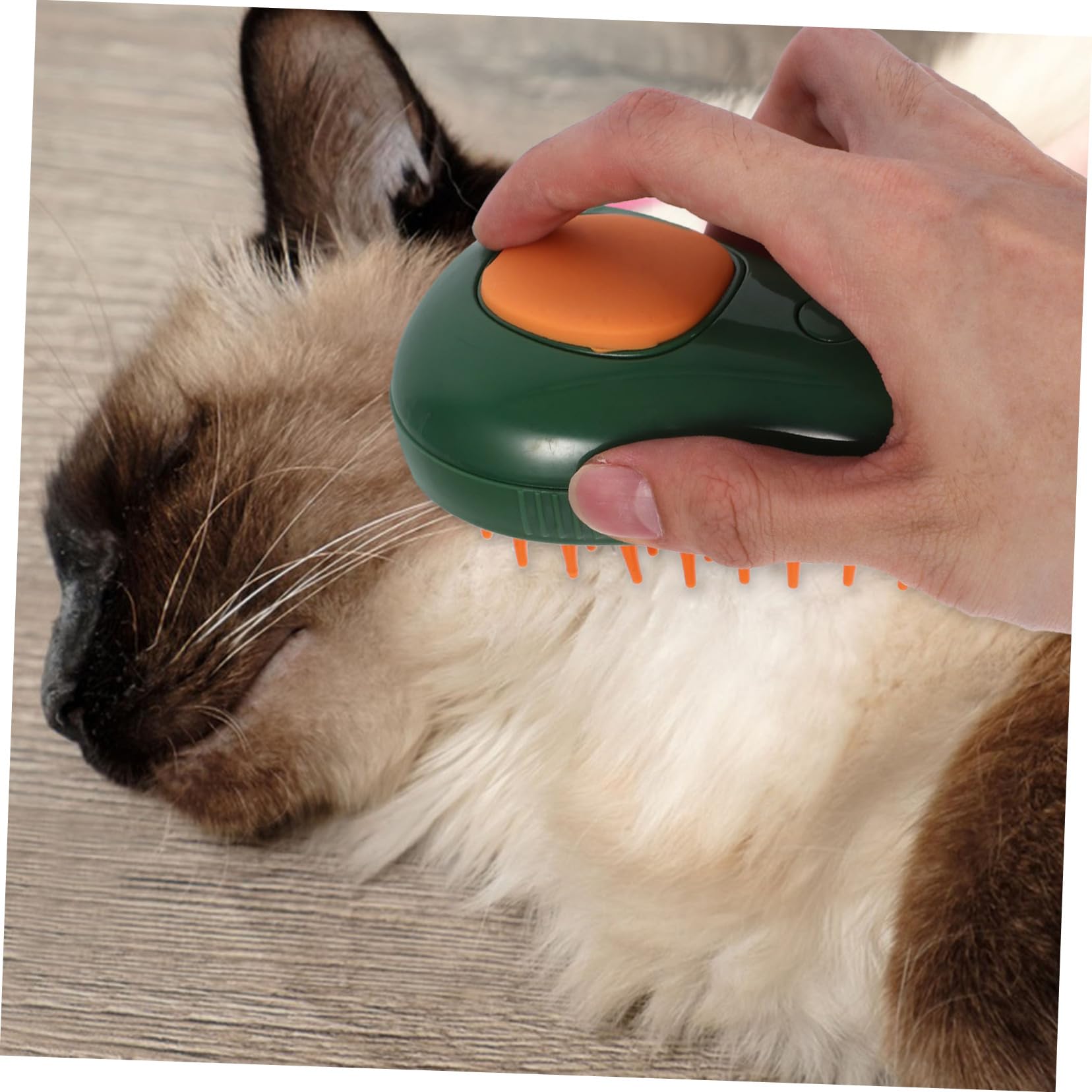 VANZACK 3pièces Brosse à Vapeur Pour Chat Avec Auto-nettoyante Brosse De Toilettage Et Spray De Massage Pour Animaux Pour Bain Petits Animaux