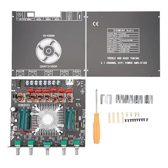 Stereo Audio Amplifier Module, 500W HiFi 2.1 Channel Stereo Sound System with Subwoofer for Home Theater, Car Audio, and Music Lovers