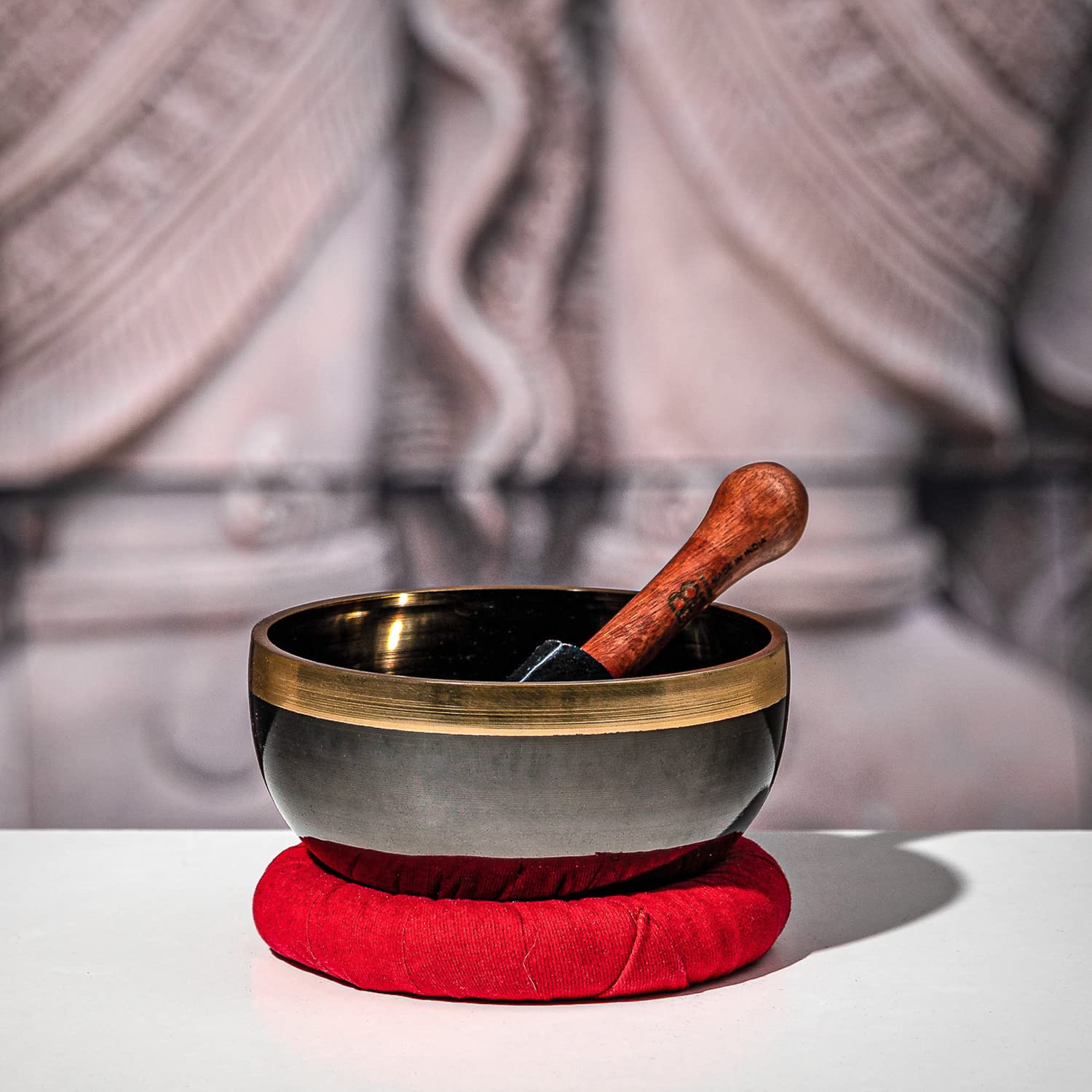 Meinl Sonic Energy SB-OM-300 - Campana tibetana Om serie Sinigng Bowl per meditazione yoga + panno in microfibra keepdrum