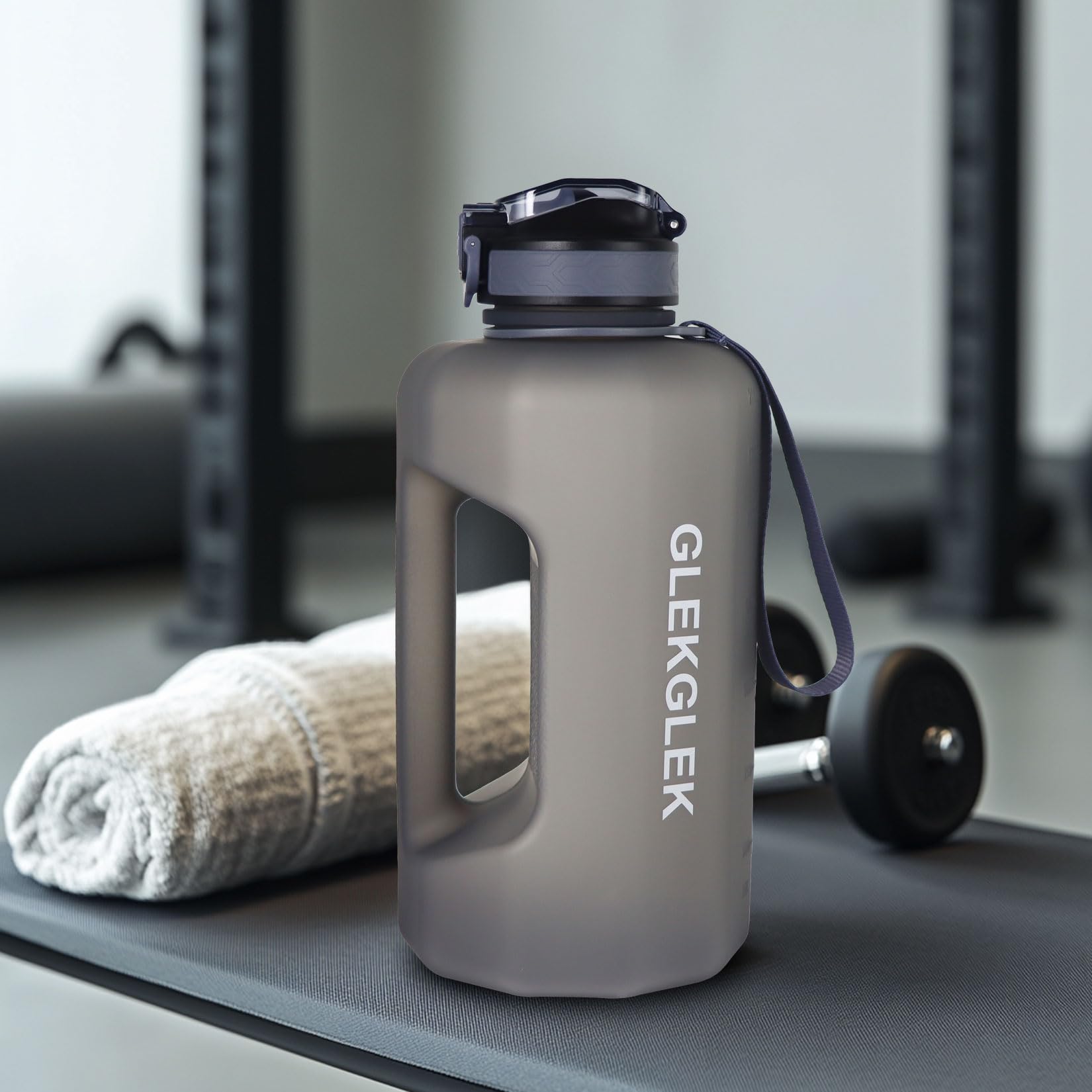 Gourde De Sport 1 L Avec Marqueurs De Temps Et Filtre, Anti-fuite, Sans BPA, Bouteille D'eau