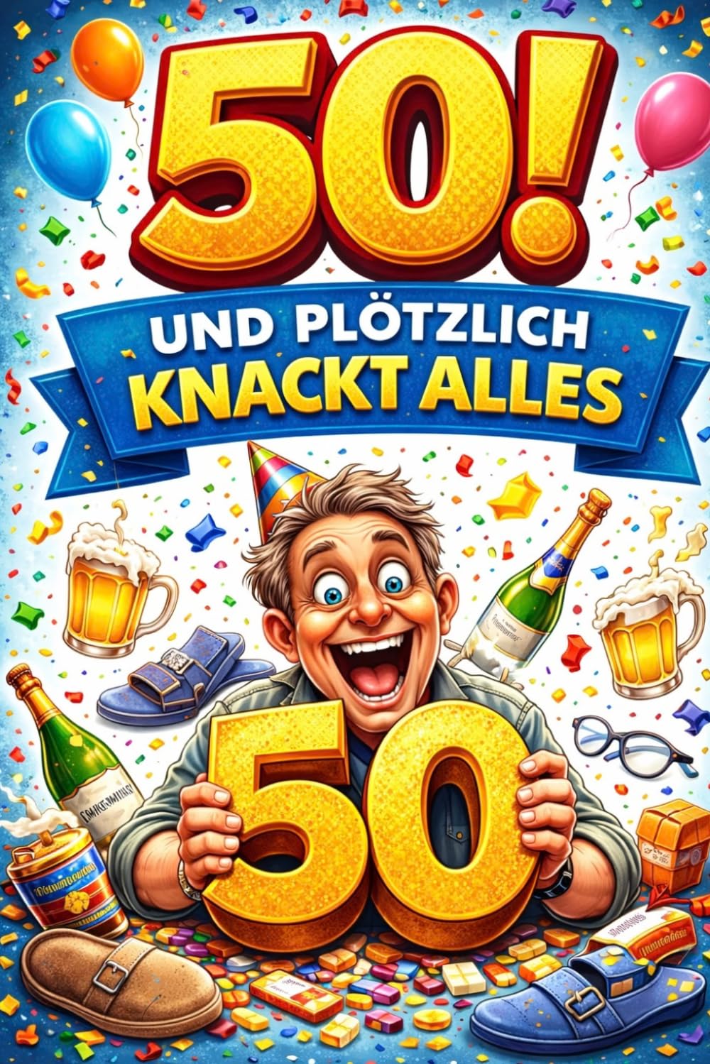 50! Und plötzlich knackt alles: Das lustigste Geschenkbuch zum 50. Geburtstag - Humorvolles Geburtstagsbuch über Rückenschmerzen, Lesebrillen, Wetter - Knie und das Leben ab 50