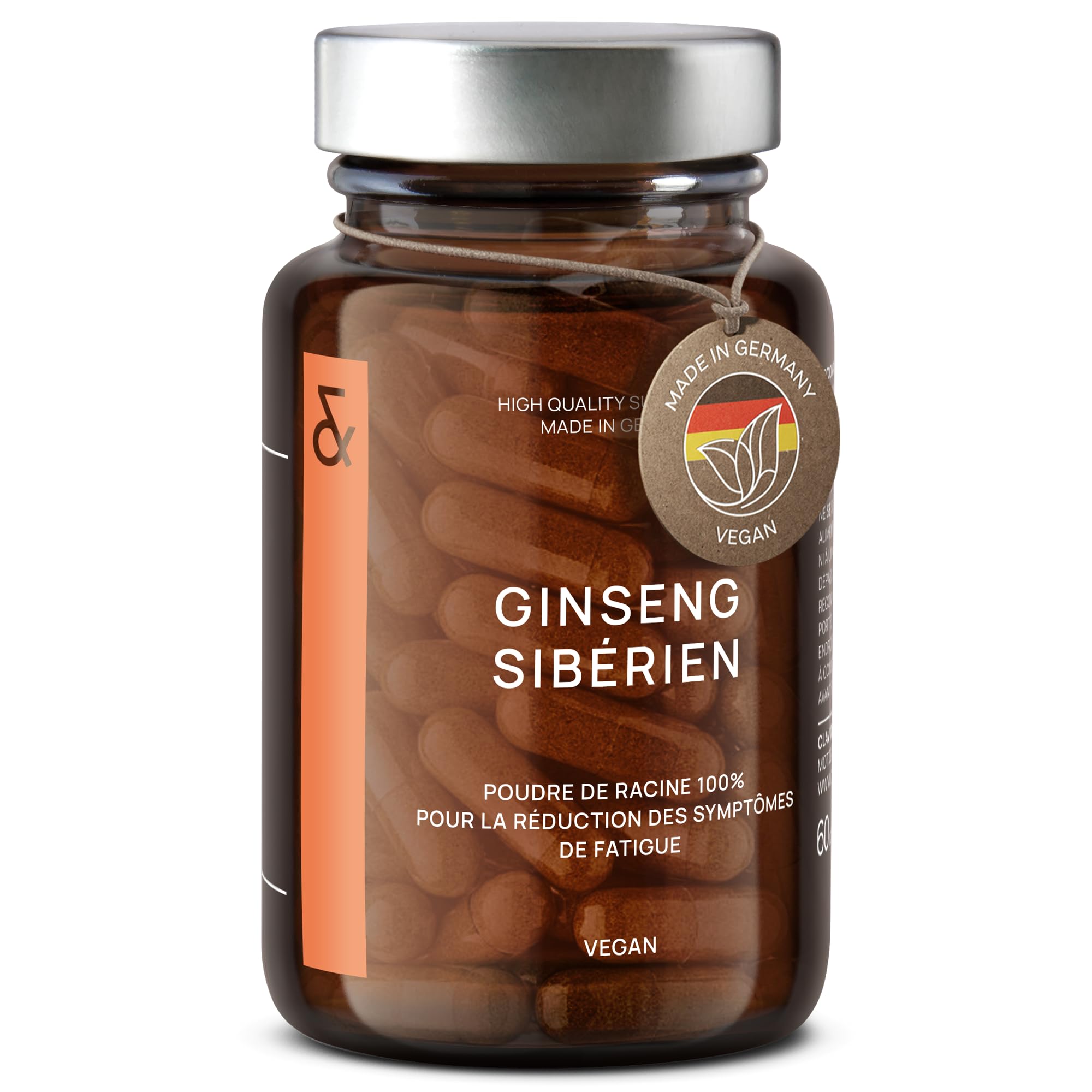 Ginseng Sibérien Extrait | 900mg Eleutherocoque Poudre per dose | Anit-Fatigue, Energie, Équilibre | 60 Gélules | Végan