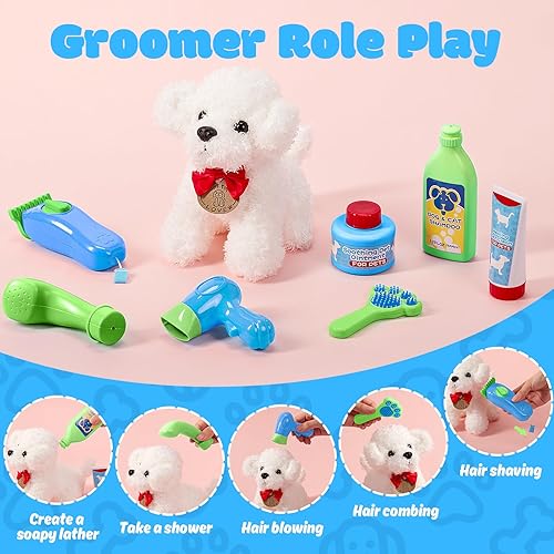 Miniatura 2 de Juego de cuidado de mascotas, kit médico para niños y niños pequeños, kit veterinario de veterinario juego de simulación y disfraz de médico para