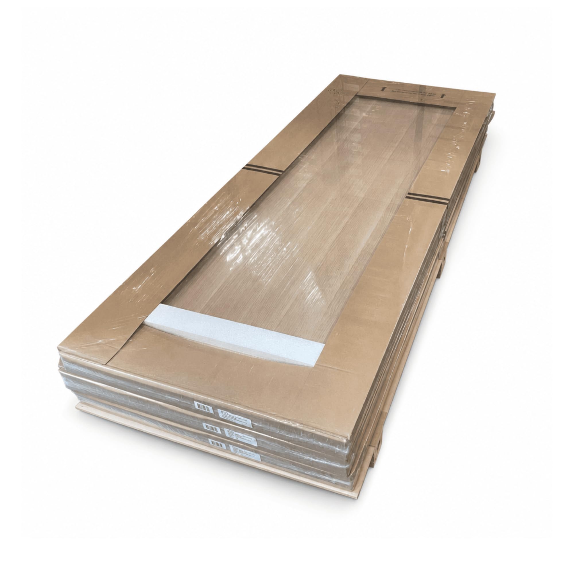 Bloc porte fin de chantier Matild, finition chêne brut structuré, réversible, H.204 x l.83 cm- Porte alvéolaire haut de gamme 20 kg avec serrure magnétique - Reivilo