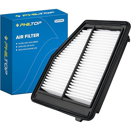 PHILTOP Engine Air Filter CA11113 Replacement for ILX 2013 2014 2015 2.0L, Civic 2012 2013 2014 2015 1.8L, Rigid Panel