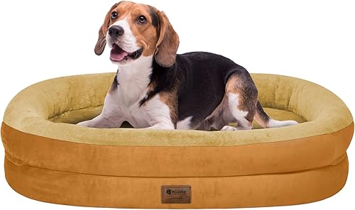 Miniatura 31 de Cama ortopédica lavable grande para perros: Cama impermeable para mascotas con respaldos - Funda extraíble y lavable para cama de perro grande de