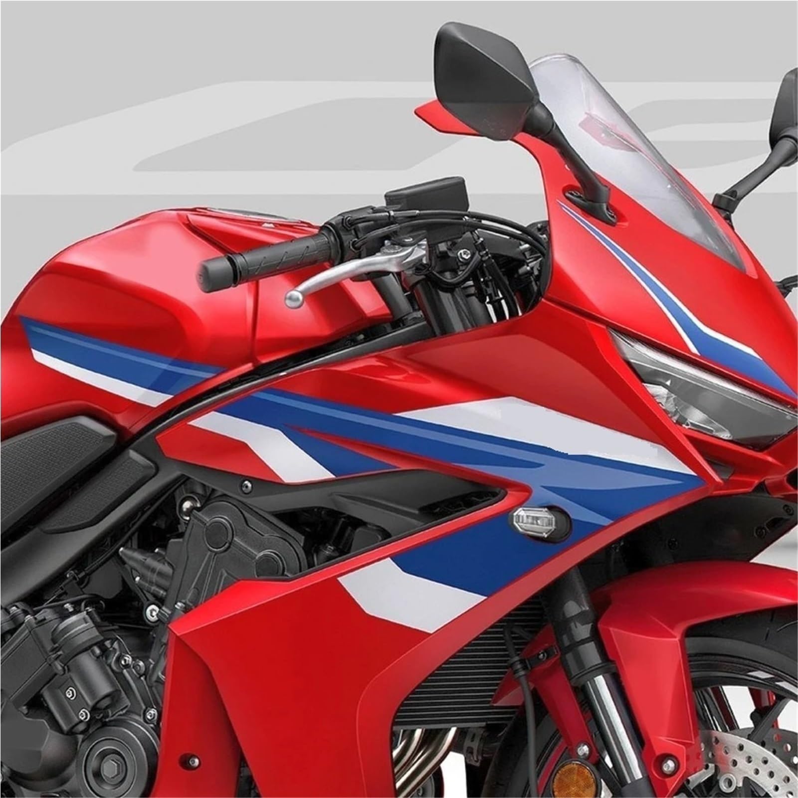Deflektor motocykla Pasuje do Honda CBR650R CBR 650R 2024 2025 Podwójna szyba przednia z bąbelkami, deflektory wiatru spojler przedłużający szyba przednia(Black)