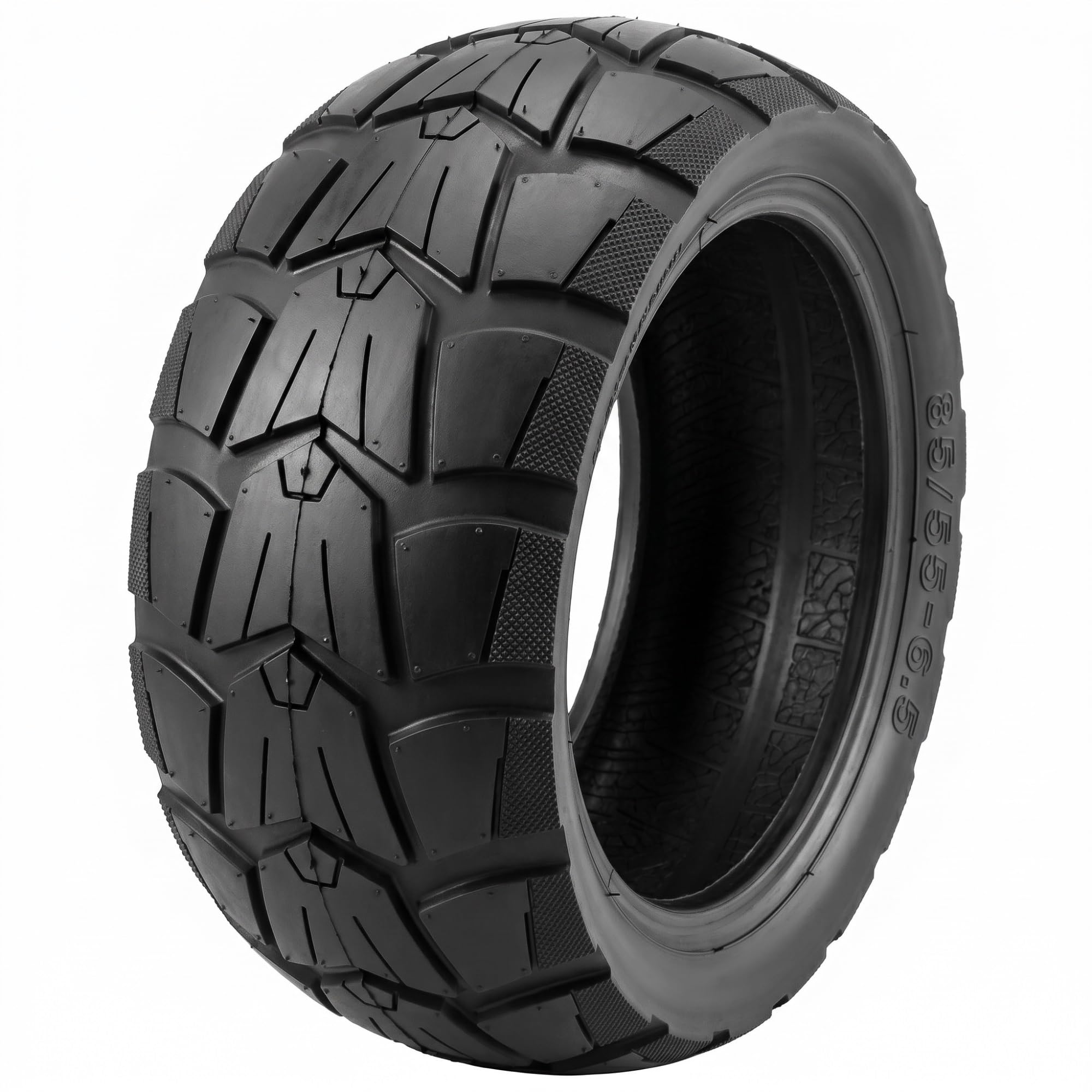 85/55-6.5 Pneu Tubeless pour Trottinette Électrique, Rechange de Pneumatique 85/55/6.5, Bande de Roulement Routière Antidérapante en Nylon, Compatible avec Jante de 6,5 Pouces