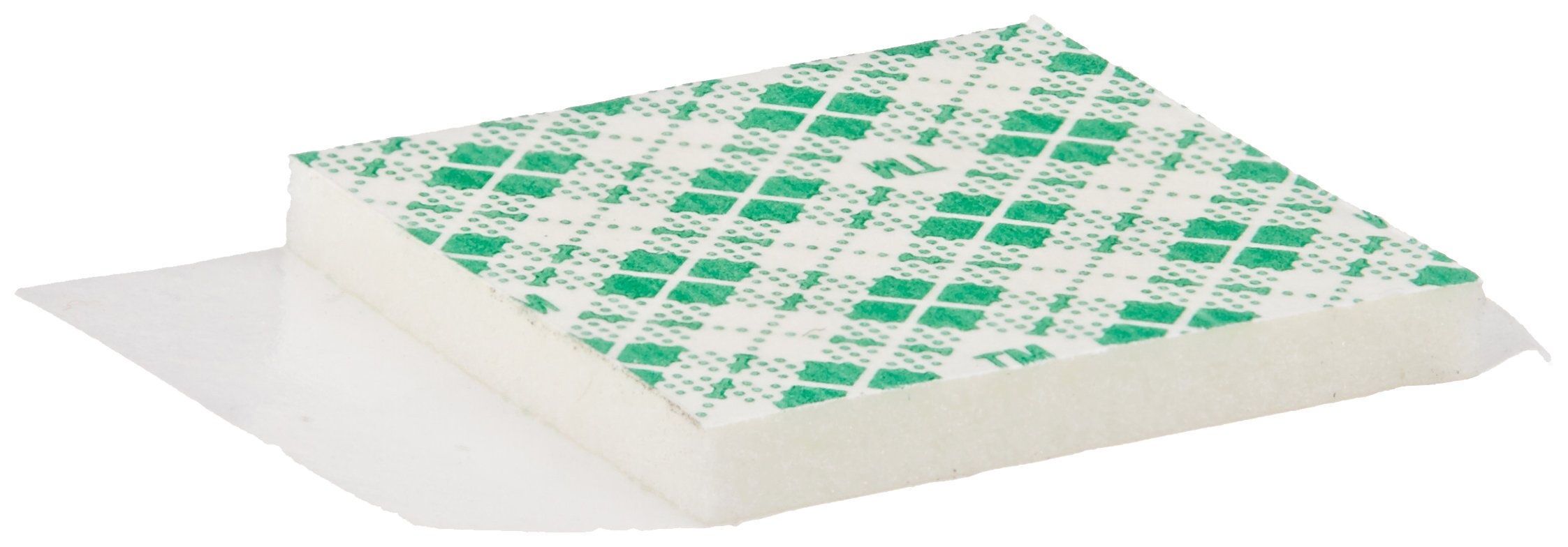 3M 4008 Natural Polyurethane Double Coated Foam Tape, 1" Squares (Pack of 162)