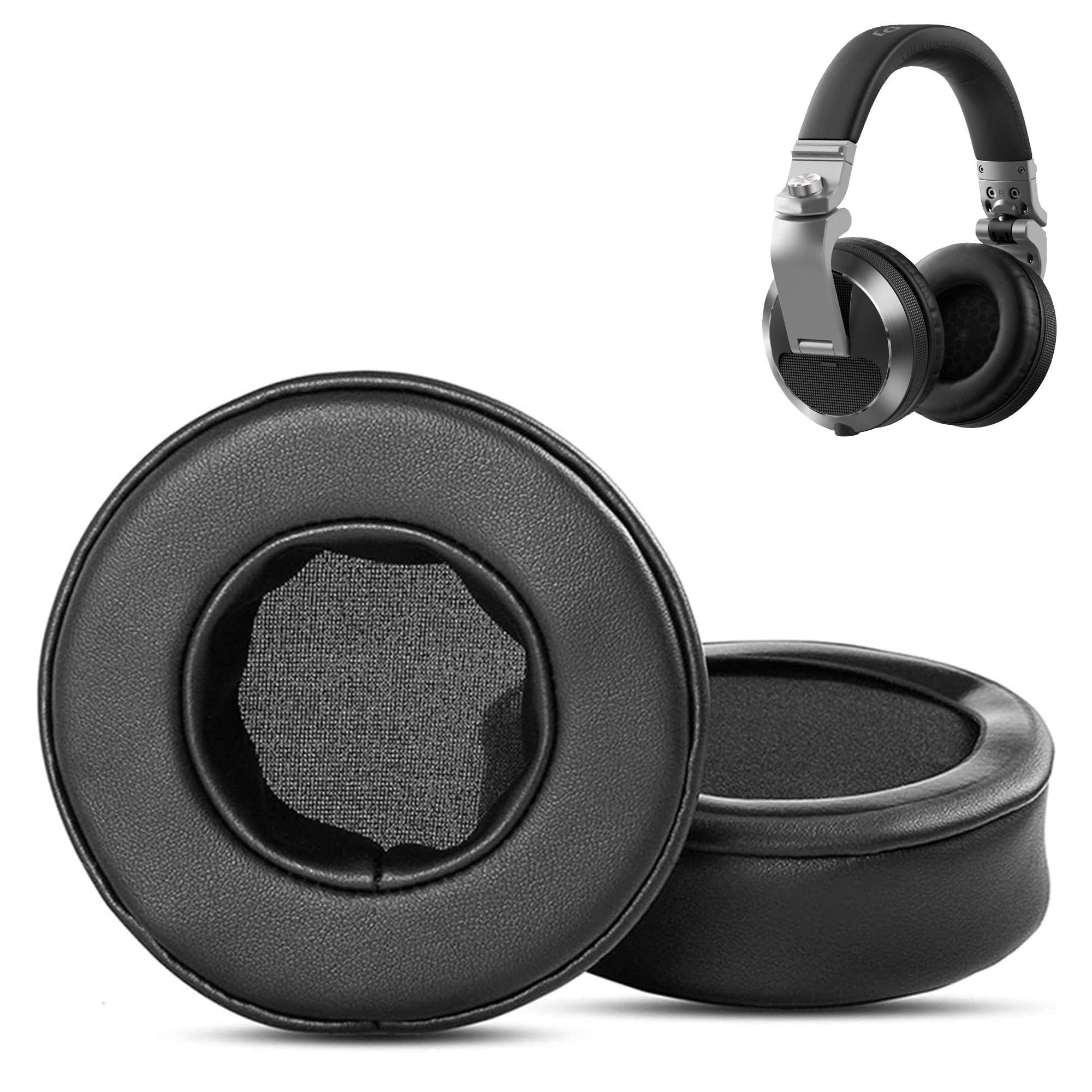 Cuscinetti Auricolari Compatibili con Pioneer DJ HDJ-X5 HDJ-X7 HDJ-X10 Cuffie Cuscinetti di Ricambio (Pelle di Proteina/Schiuma Memory)
