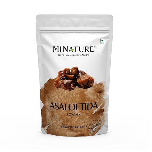 Mi Nature Asafoetida en polvo bisagra Asafetida 100 puro y natural 100 g 35 oz Especias indias para cocinar De India 100 solo ASAFOETIDA en
