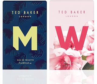 M and W EDT Bundle, Woman and Man Eau De Toilette, Includes M with Unique Notes of Tonka Bean and Musk, W with Notes of Fig Leaf, White Peony and Violet, 2 x 2.54 fl oz