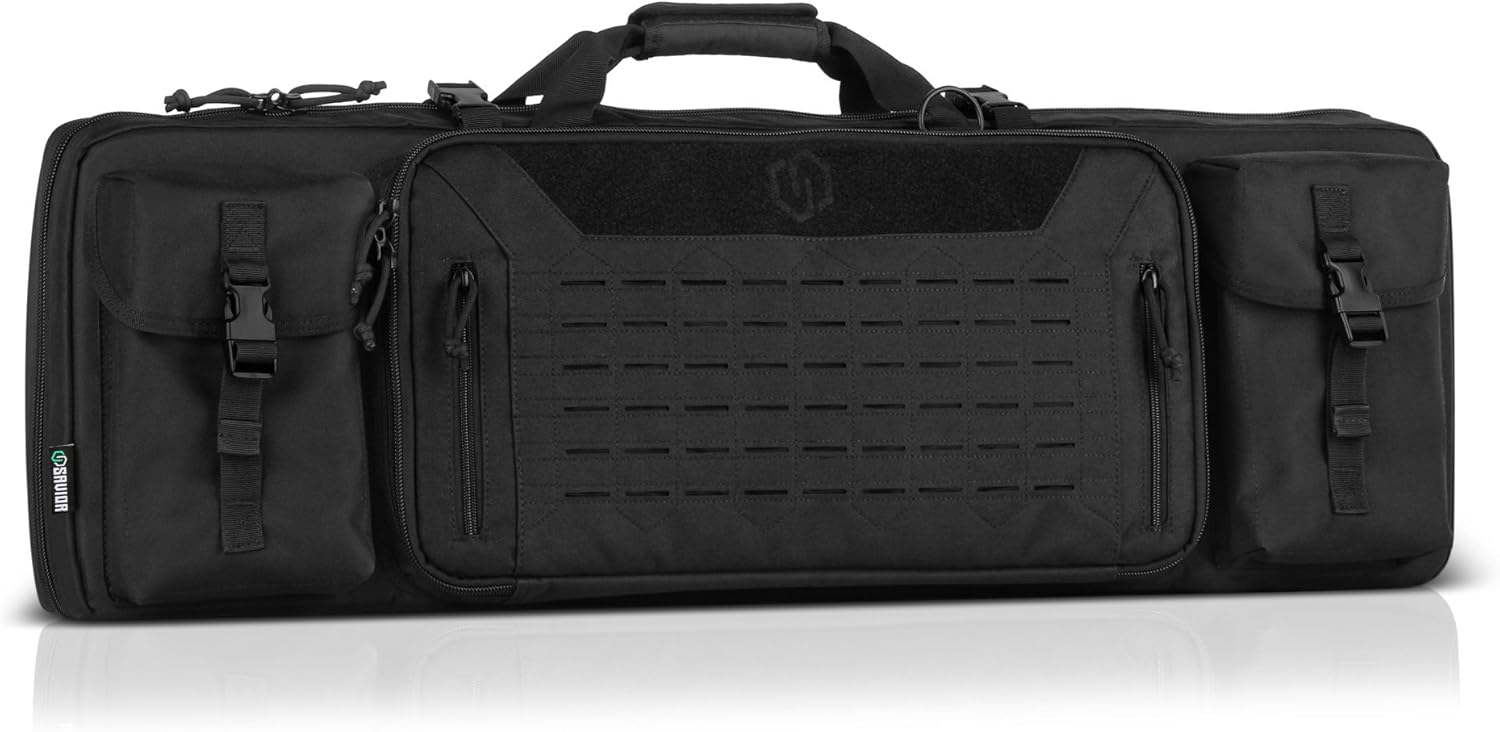 Savior Equipment Urban Warfare Tactical Double Long Gun Bag Case Backpack w/Pistol Handgun Case, Lockable Zipper, Padded Side Carry Strap, Available Length in 36" 42" 46" 51" 55" - Image 4