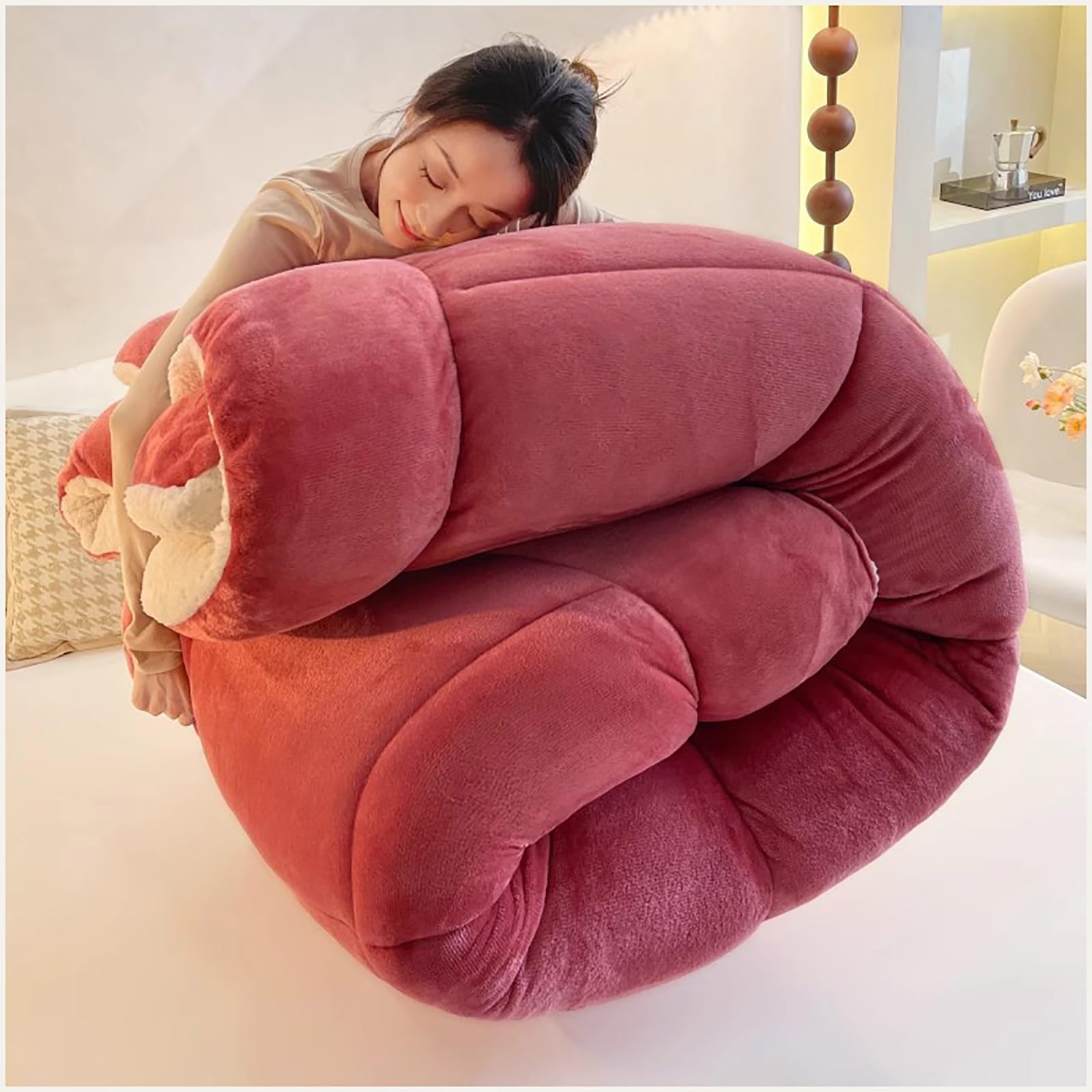 ZTGL Edredón Nórdico, Invierno Colcha con Borreguito Manta Edredón Cama Suave Cálido Lecho, Microfibra Edredón Reversible Manta Cama 150/180/200/220 Invierno,D,150x200cm(3kg)