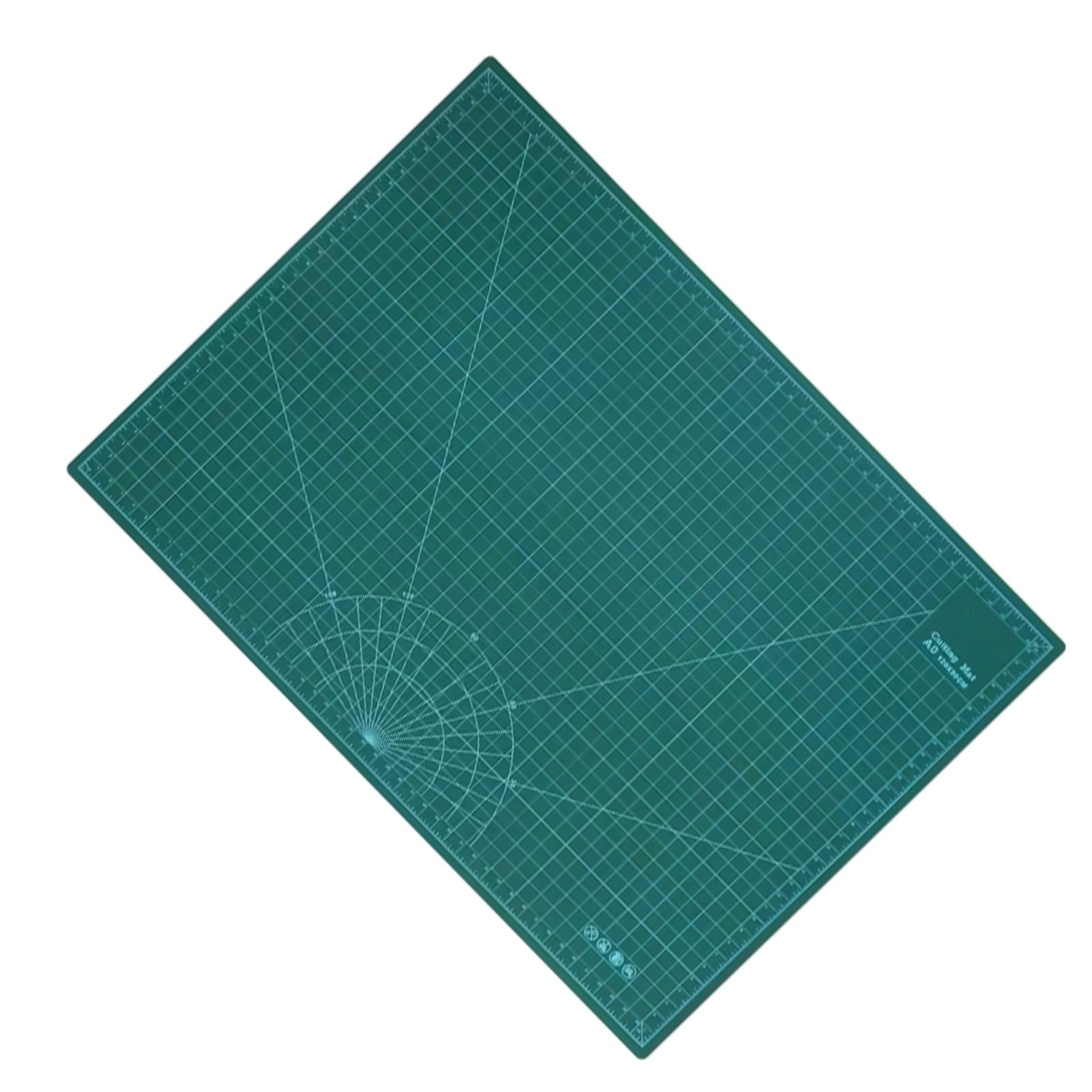 Schneidematte A0 90x120cm Selbstheilend 5-Lagig PVC Bastelunterlage Groß mit Raster - Cutting Mat für Nähen Quilten Patchwork Modellbau Schreibtischunterlage Grün