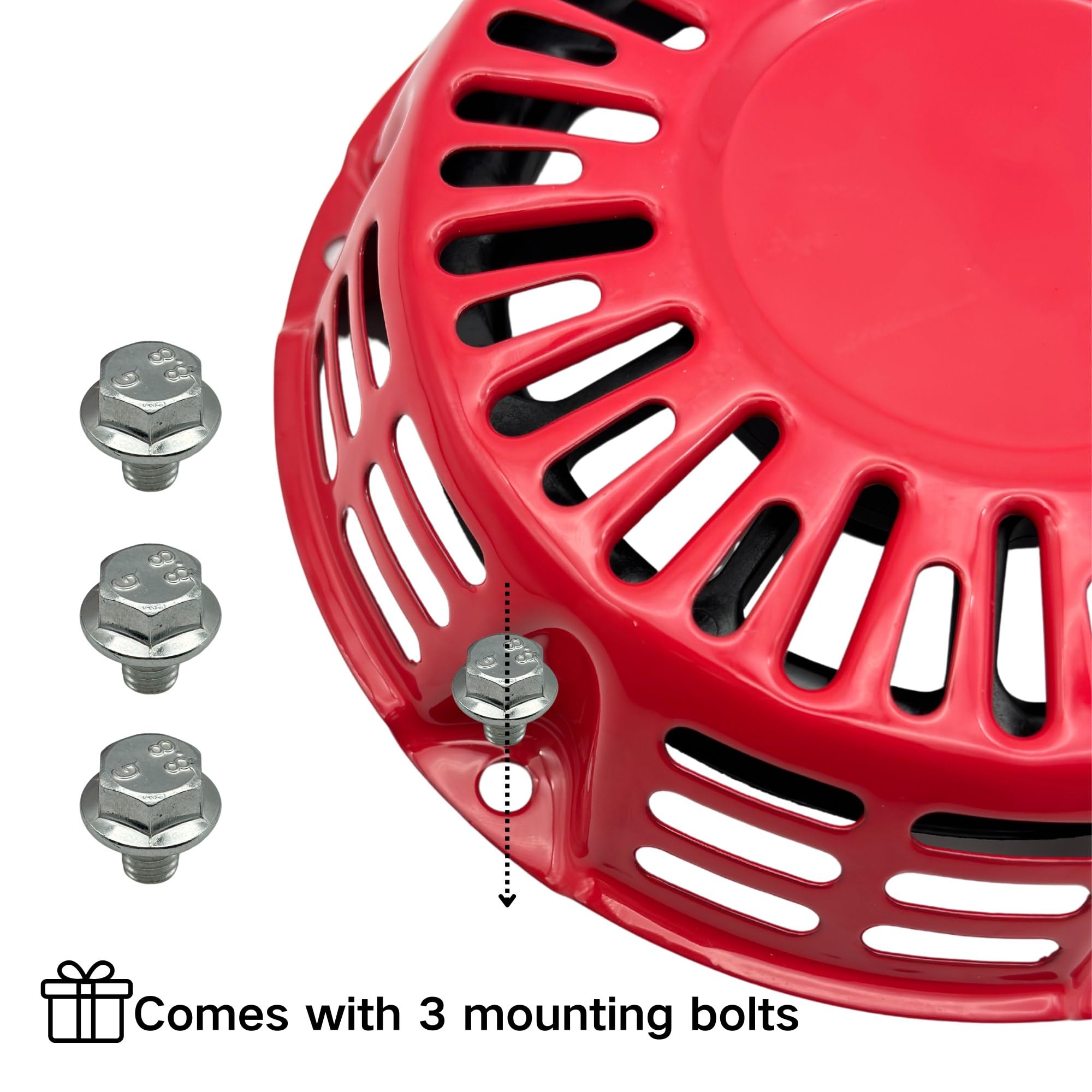 YGQ GX160 Pull Start Assembly with Recoil Starter Rope for Honda GX200 GX120 Pull Cord Replacement Red 28400-ZH8-023ZB 28400-Z0T-003ZB 28400-Z4M-305ZB - Image 3
