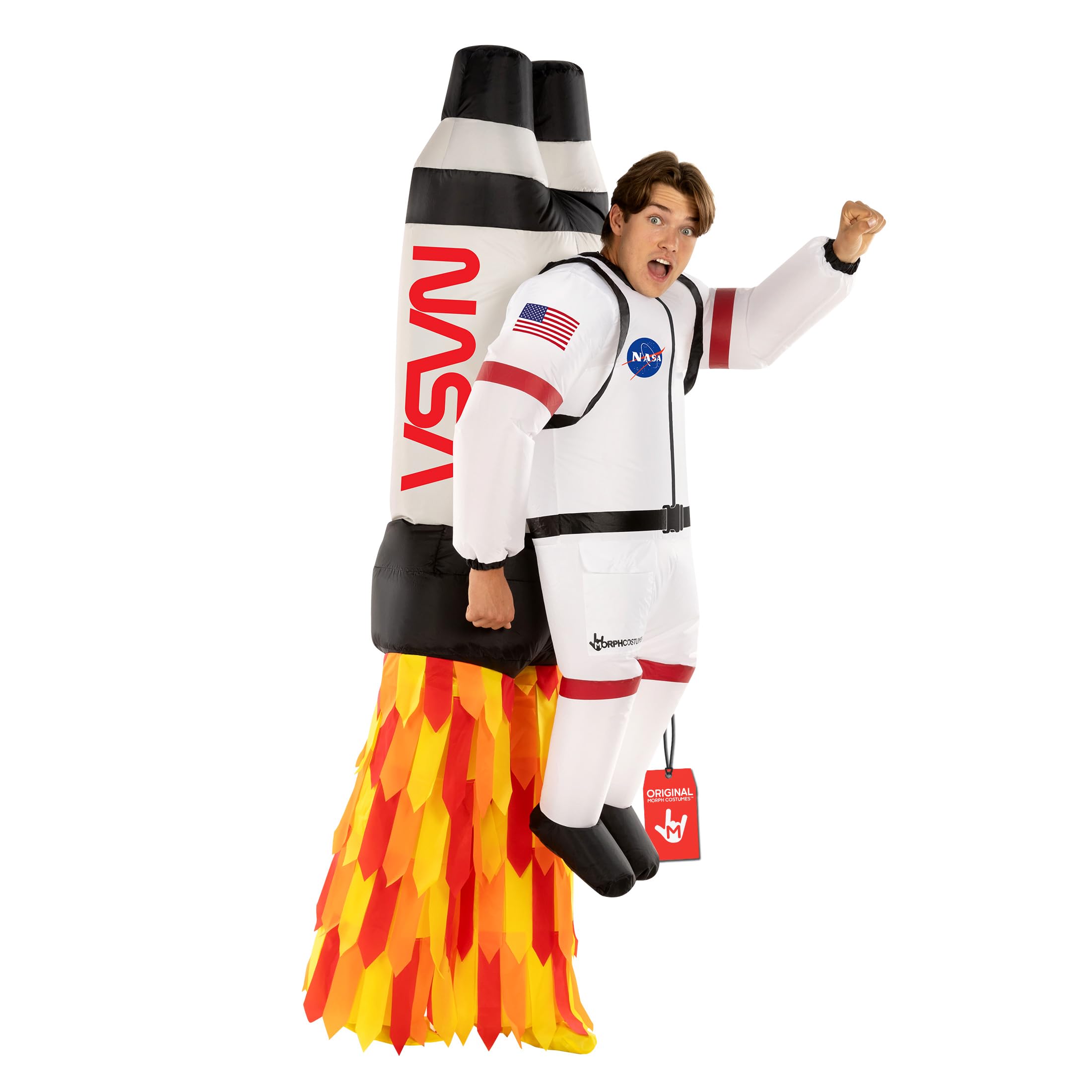 Morph Disfraz Astronauta Inflable, Traje Espacial para Fiestas, Halloween y Eventos, Talla única