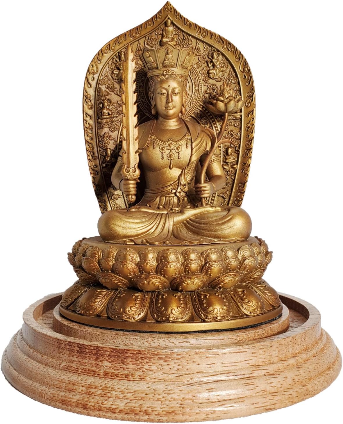 極小仏像 毘沙門天－高さ11.5cm 柘植（ツゲ）木製彫刻 多聞天 仏像