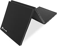 ProsourceFit Tri-Fold Thick Exercise Mat 6x2 Feet with Handles - Gymnastics, MMA, Yoga, Stretching & Core Workouts Mat
