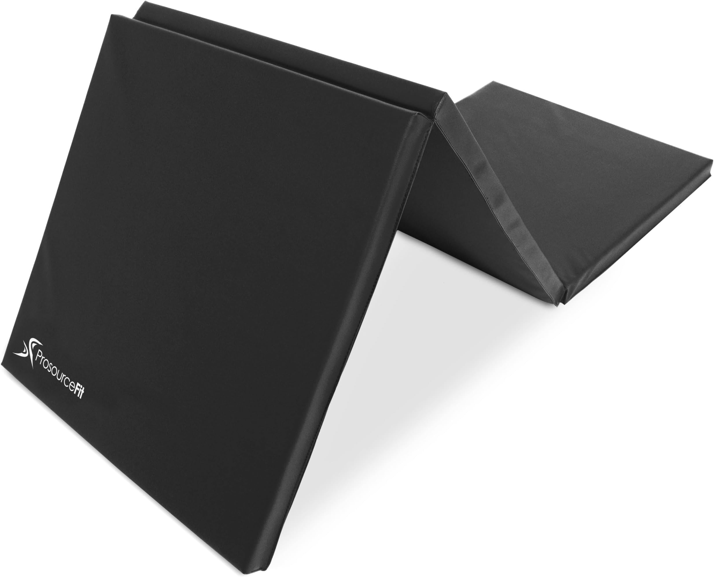 ProsourceFit Tri-Fold Folding Thick Exercise Mat 6’x2’ with Carrying Handles for MMA, Gymnastics, Stretching, Core Workouts