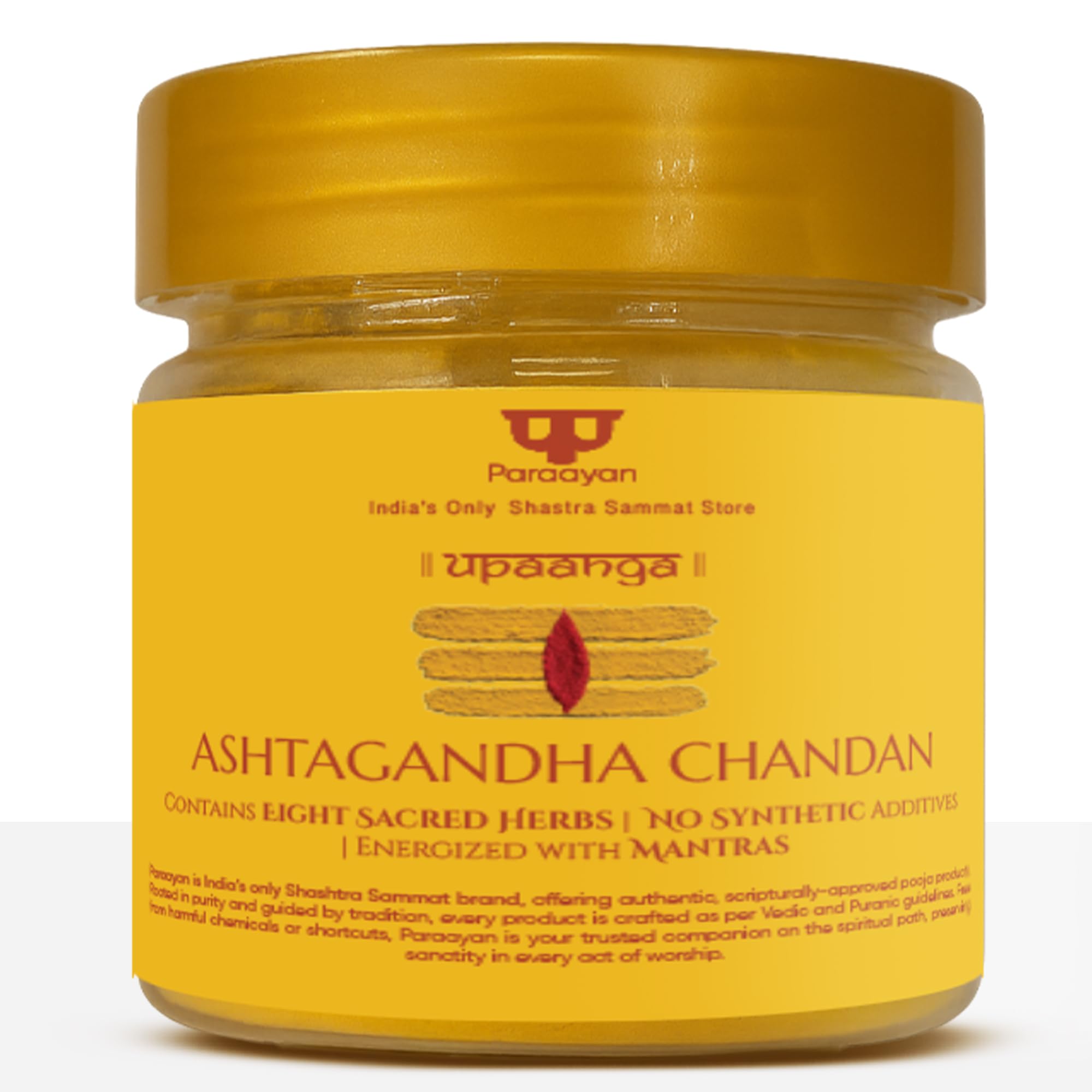 Paraayan Pure Ashtagandha Chandan Powder 50g | Shuddh Natural Chandan for Pooja, Tilak, Abhishek & Meditation