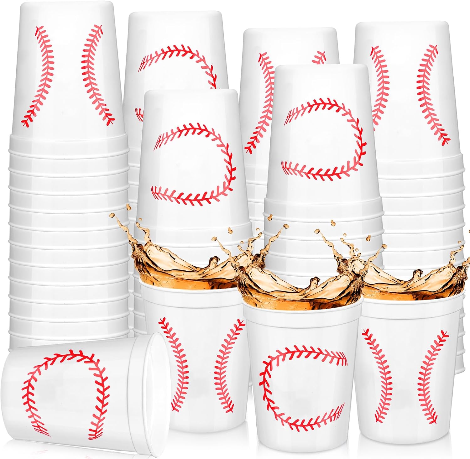 Norme 24 Pcs Rookie Of the Year First Birthday Decorations Baseball Plastic Cups Bulk Reusable Cups 16 oz Sports Party Supplies Decoration for Birthday Party Favor Event Family Dinner Baseball 24