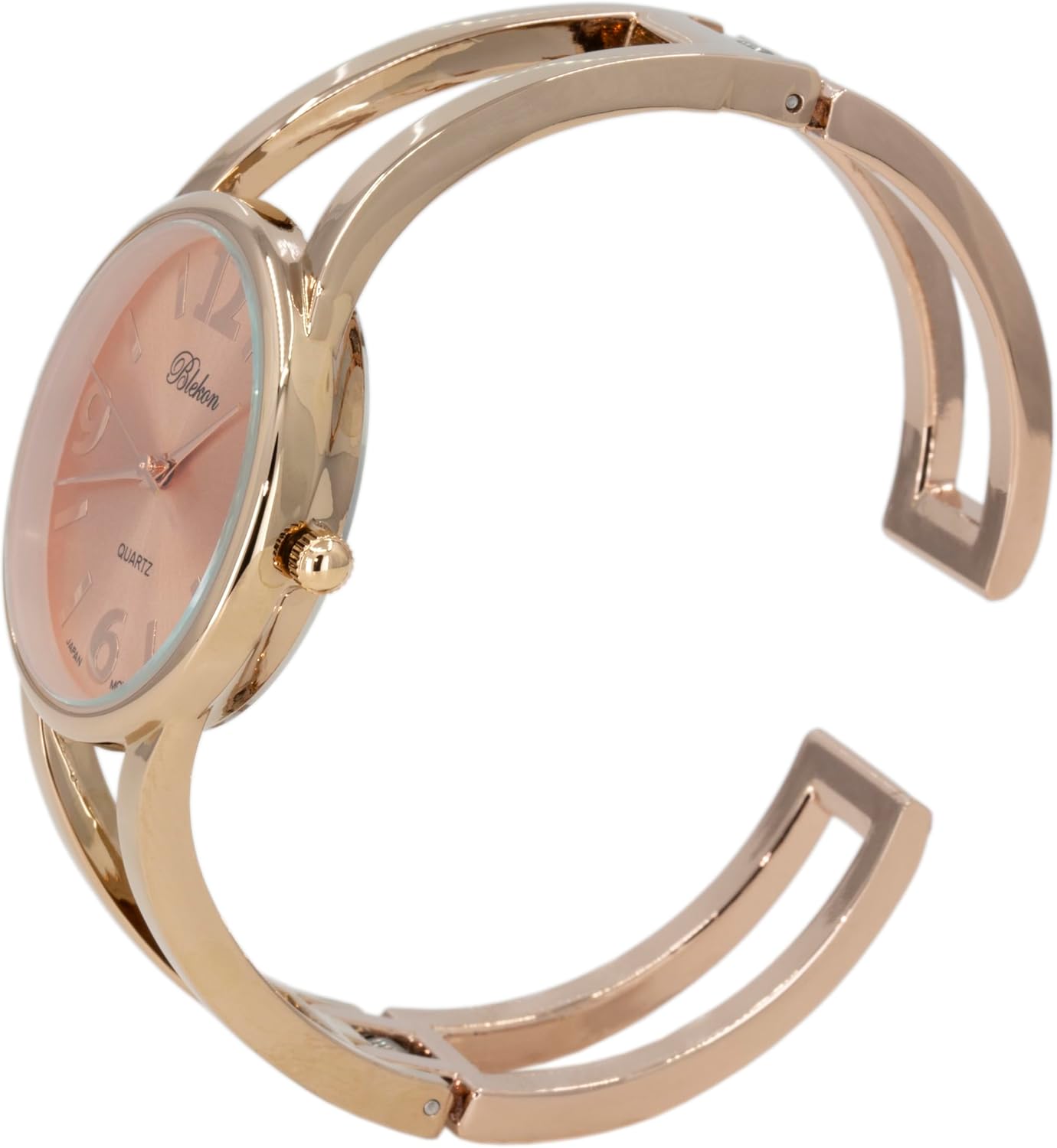 Blekon Collections Women's Elegant Analog Quartz Watch - 33mm Case, Casual Metal Cuff Bangle Design, Adjustable Fit for 7-8 Inch Wrist Size - Image 6