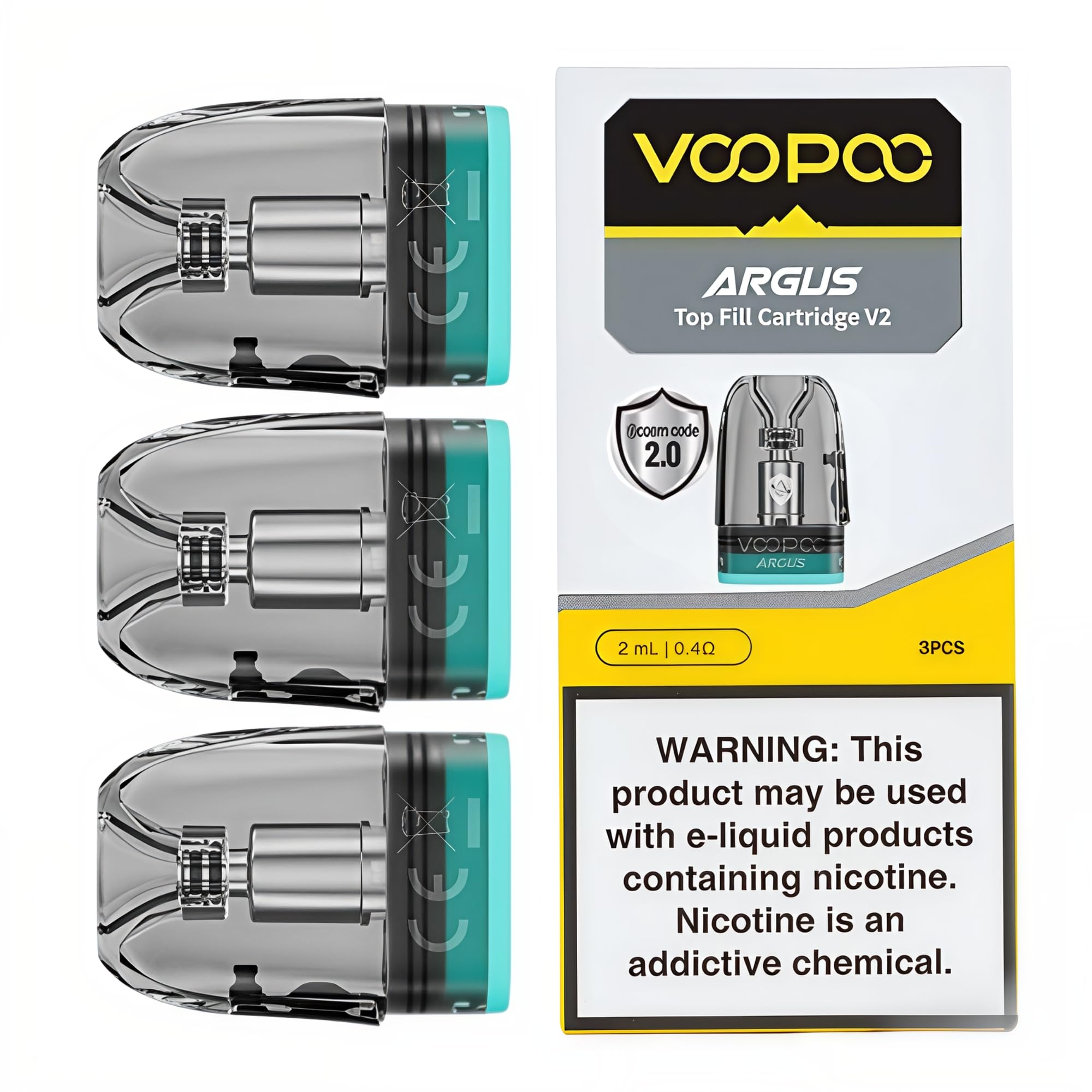 Voopoo Argus P1 Top-Fill Pods [0.4ohm |18-30W] 3 Pack